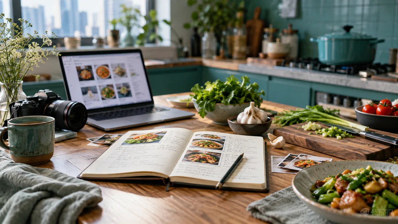家常菜与写作记录场景